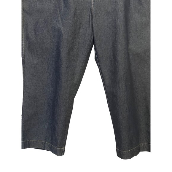 Liz Claiborne Audra 20W Dark Blue Denim Straight Leg Pants Comfortable Quality - Picture 4 of 16